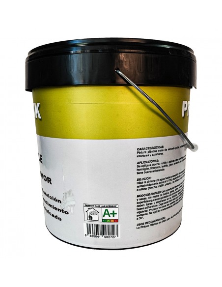 Pintura interior blanca económica PLACTIK 14 L. especificaciones