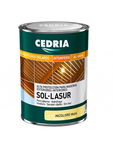 Sol Lasur incoloro para maderas de alta protección 750 ml.