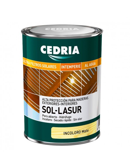 Sol Lasur incoloro para maderas de alta protección 750 ml.