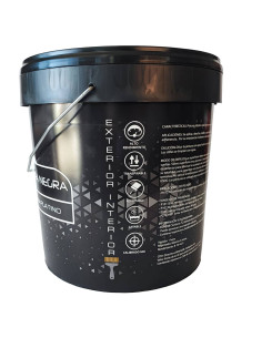 Pintura muy lavable PLATINO TAPA NEGRA bidón de 14 litros 2