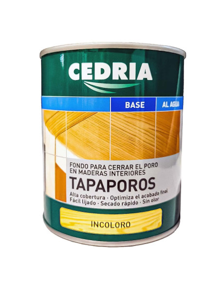 Tapaporos al agua para madera incoloro CEDRIA|Tienda de Pinturas online Pinturom