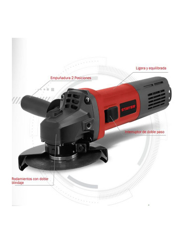 amoladora mini sab 1000 b stayer información