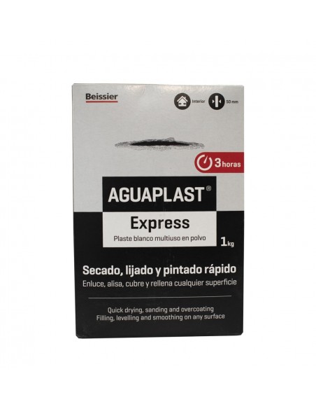 Plaste en polvo enlucir, alisar y tapar grietas. Aguaplast Express de Beissier