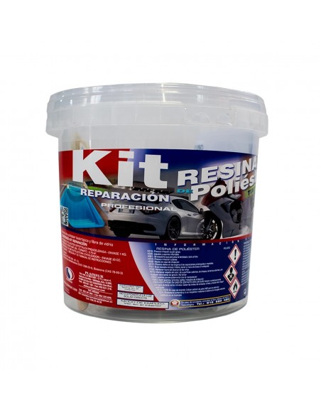 Kit reparación poliéster c/fibra PLAINSUR